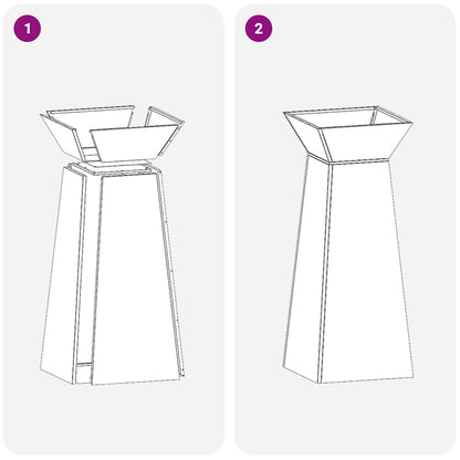 Vaso a Pilastro Oliva 40 x 40 x 100 cm