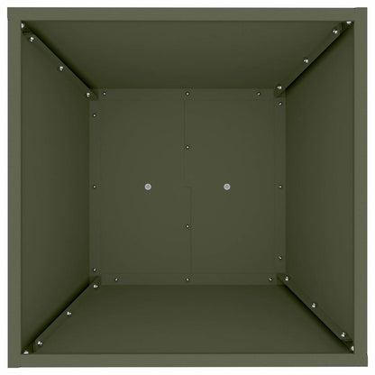 Vaso a Pilastro 2 pcs Oliva 40 x 40 x 100 cm