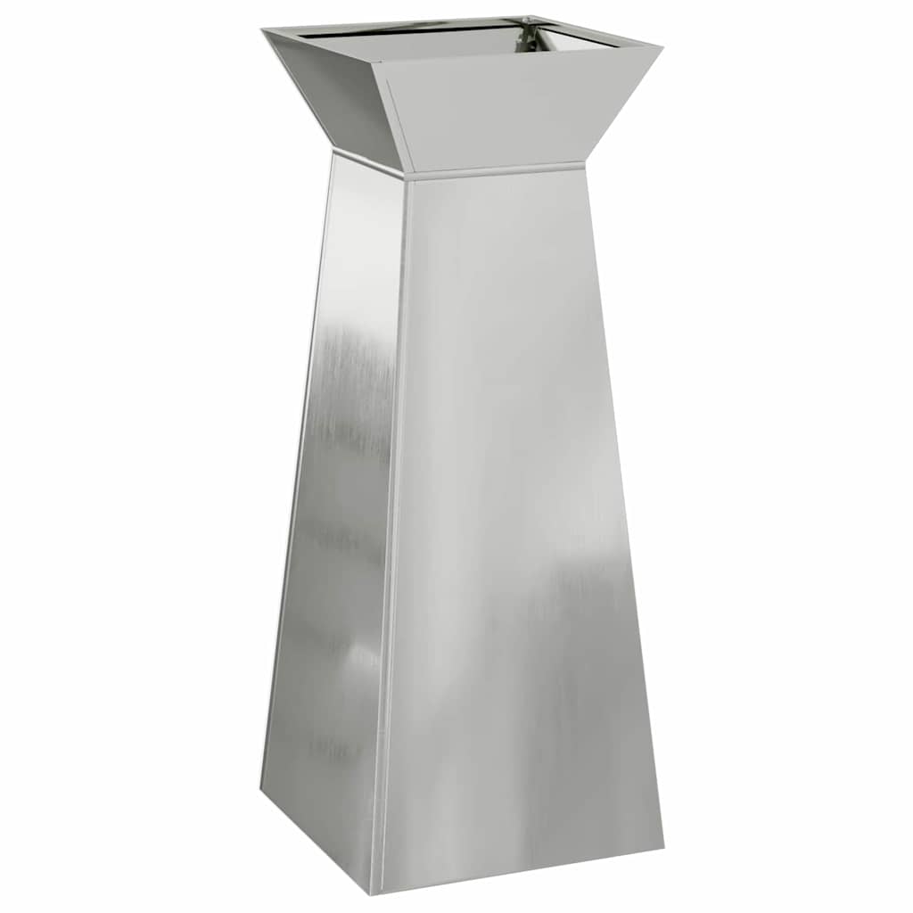 Vaso a Pilastro 2 pcs Argento 40 x 40 x 100 cm