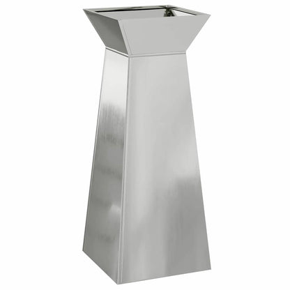 Vaso a Pilastro 2 pcs Argento 40 x 40 x 100 cm