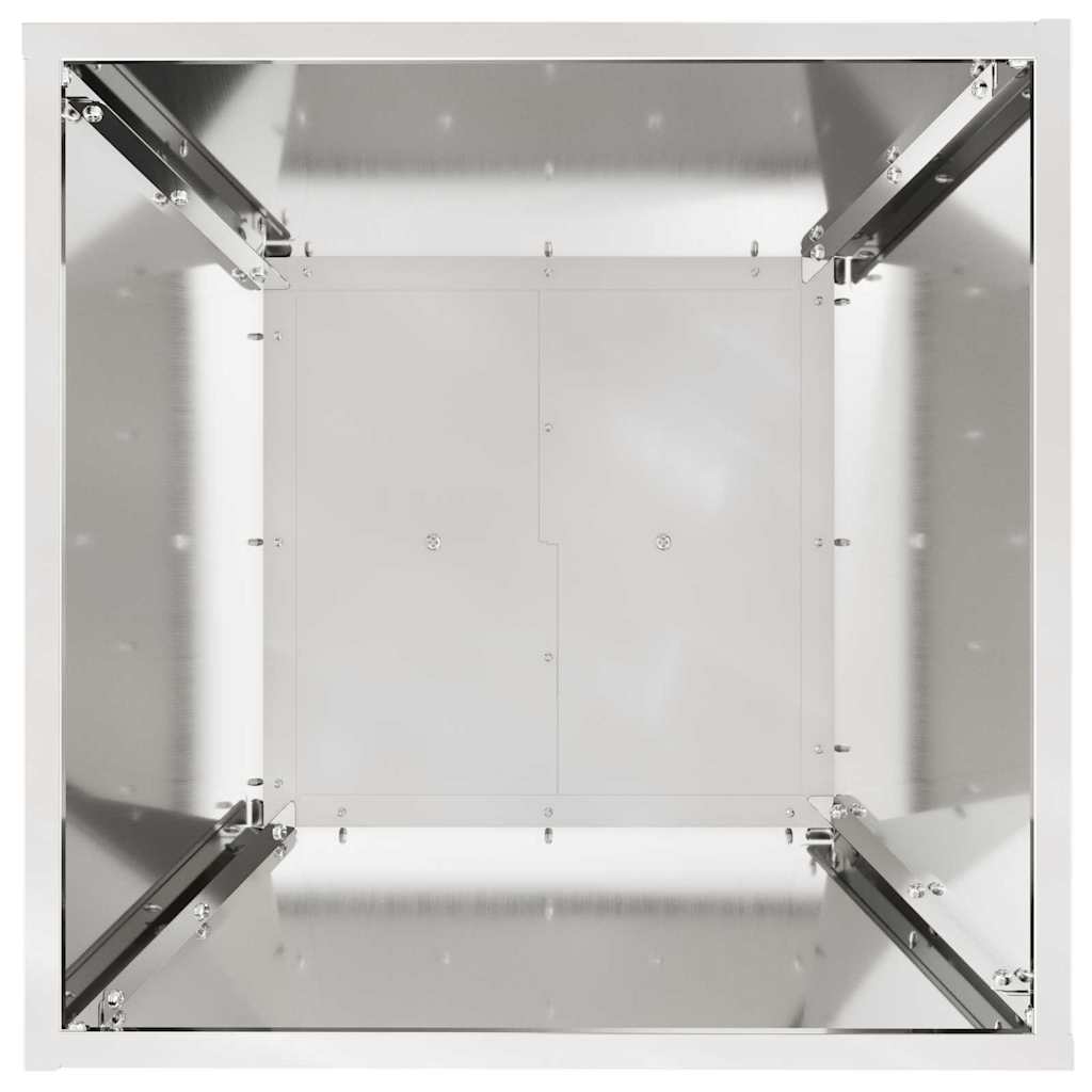 Vaso a Pilastro 2 pcs Argento 40 x 40 x 100 cm