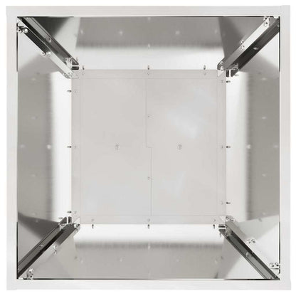 Vaso a Pilastro 2 pcs Argento 40 x 40 x 100 cm