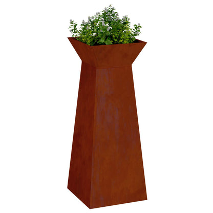 Vaso a Pilastro 2 pcs Argento 40 x 40 x 100 cm | homemem39