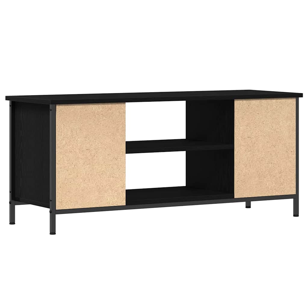 Mobile TV Rovere Nero 102 x 35 x 45 cm Legno multistrato
