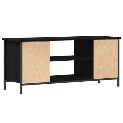 Mobile TV Rovere Nero 102 x 35 x 45 cm Legno multistrato