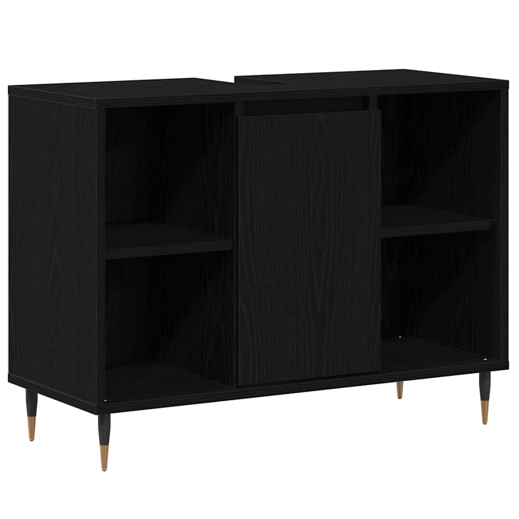Mobile da Bagno Nero 80 x 33 x 60 cm Legno ingegnerizzato | homemem39