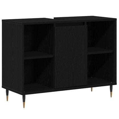 Mobile da Bagno Nero 80 x 33 x 60 cm Legno ingegnerizzato | homemem39