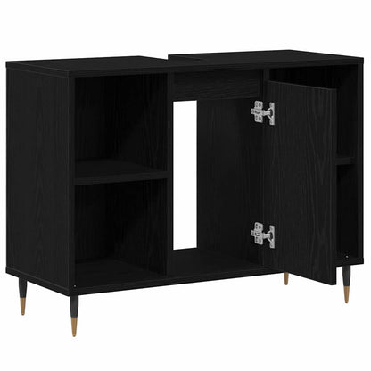 Mobile da Bagno Nero 80 x 33 x 60 cm Legno ingegnerizzato | homemem39