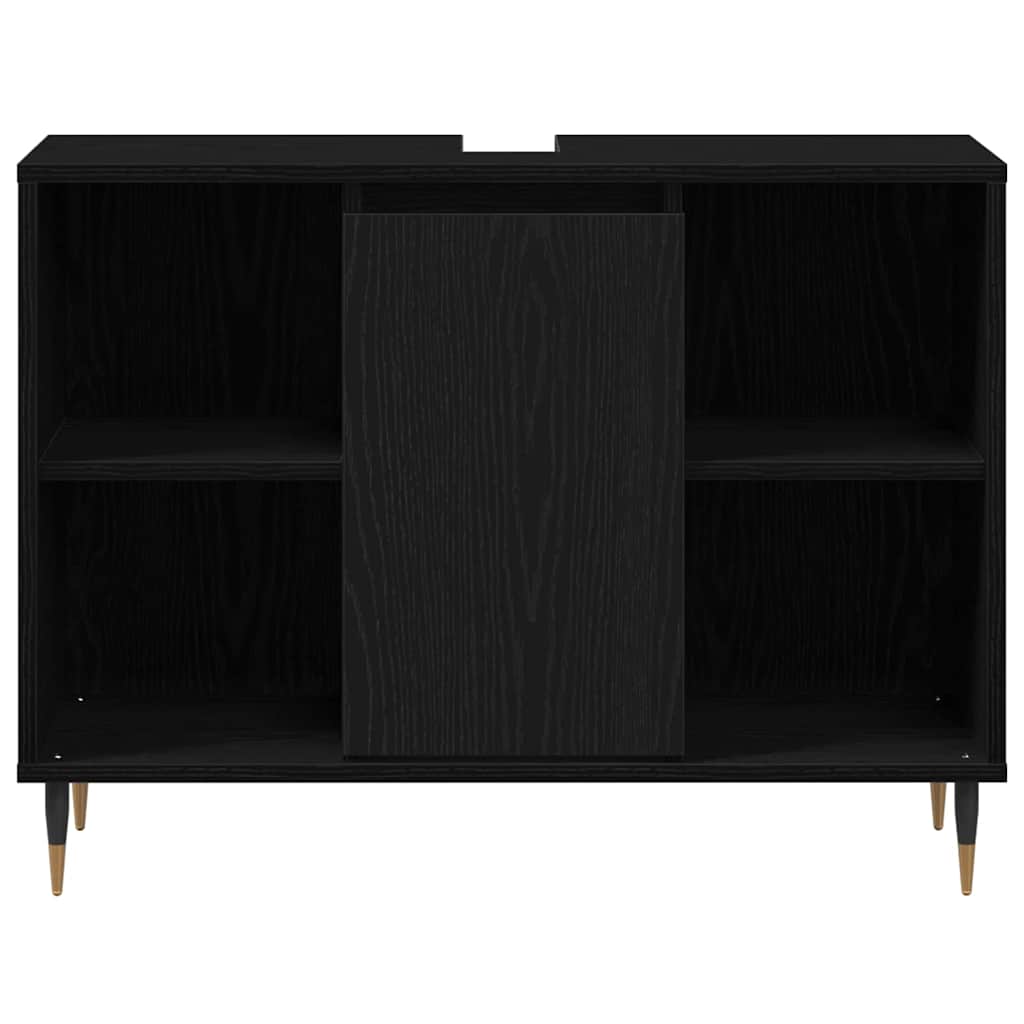 Mobile da Bagno Nero 80 x 33 x 60 cm Legno ingegnerizzato | homemem39