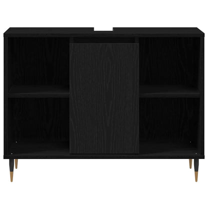 Mobile da Bagno Nero 80 x 33 x 60 cm Legno ingegnerizzato | homemem39