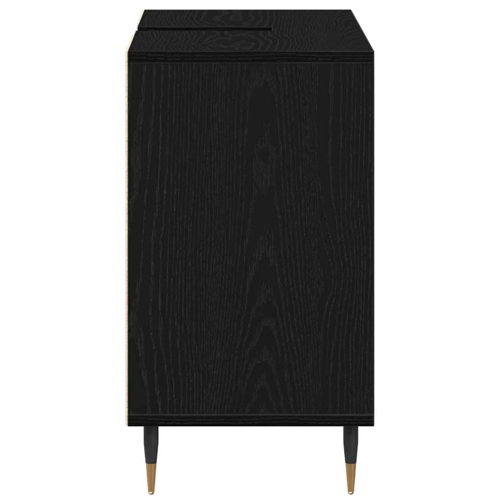 Mobile da Bagno Nero 80 x 33 x 60 cm Legno ingegnerizzato | homemem39