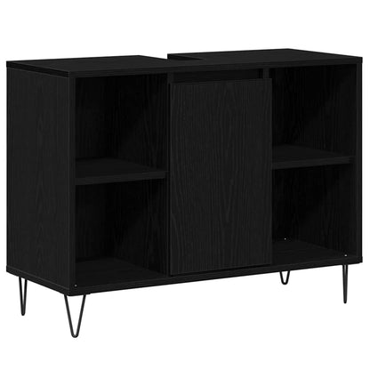 Mobile da Bagno Nero 80 x 33 x 60 cm Legno ingegnerizzato | homemem39