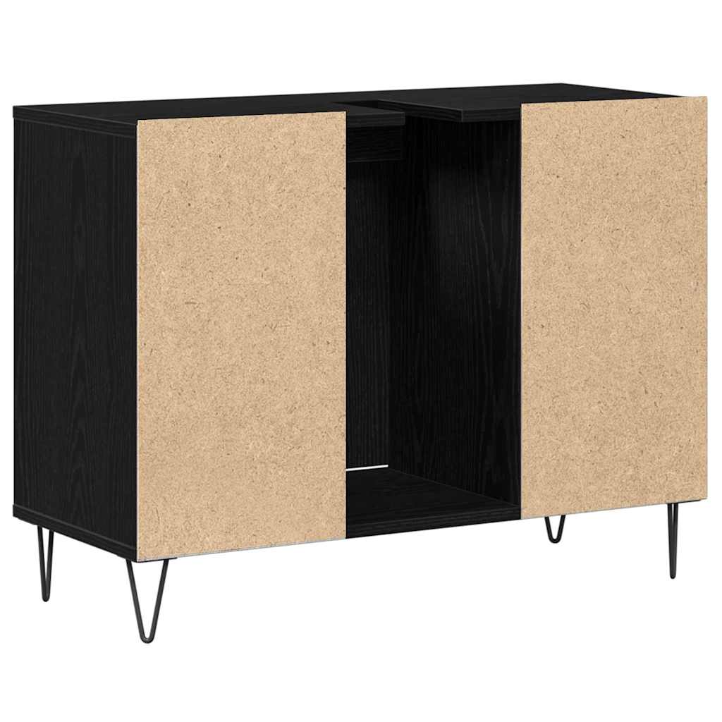 Mobile da Bagno Nero 80 x 33 x 60 cm Legno ingegnerizzato | homemem39