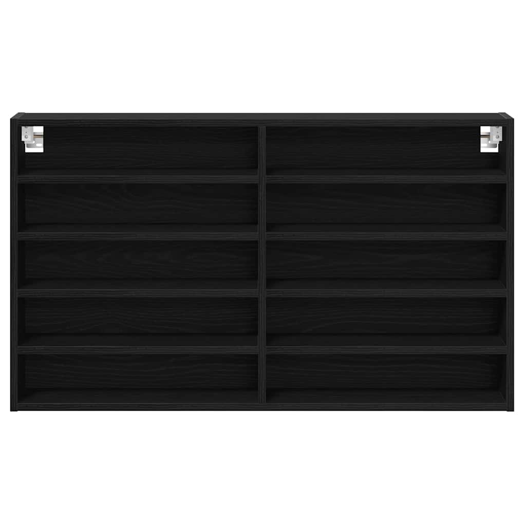 Vetrina Rovere Nero 100 x 15 x 58 cm Legno multistrato