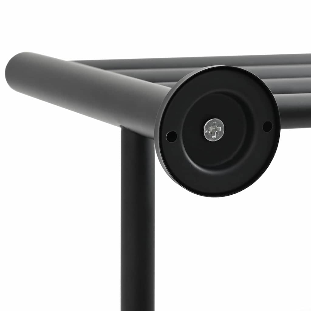 Porta asciugamani Nero 61 x 23 x 17 cm Acciaio inossidabile