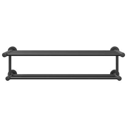 Porta asciugamani Nero 61 x 23 x 17 cm Acciaio inossidabile