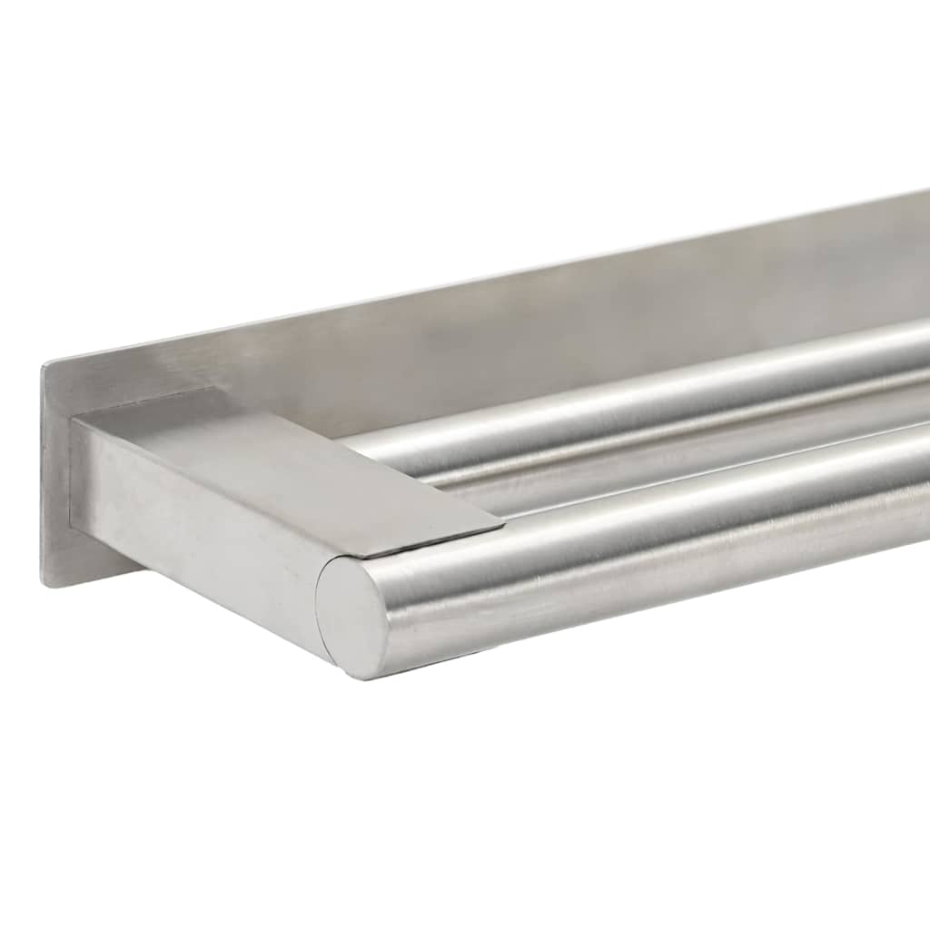 Porta asciugamani Argento 40 x 9 x 4 cm Acciaio inossidabile