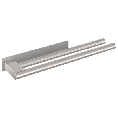 Porta asciugamani Argento 40 x 9 x 4 cm Acciaio inossidabile | homemem39