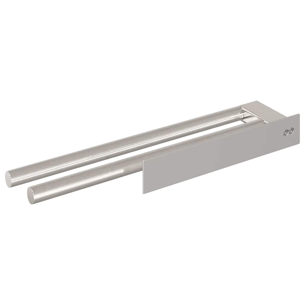 Porta asciugamani Argento 40 x 9 x 4 cm Acciaio inossidabile | homemem39