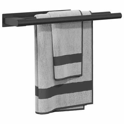 Porta asciugamani Nero 40 x 9 x 4 cm Acciaio inossidabile | homemem39