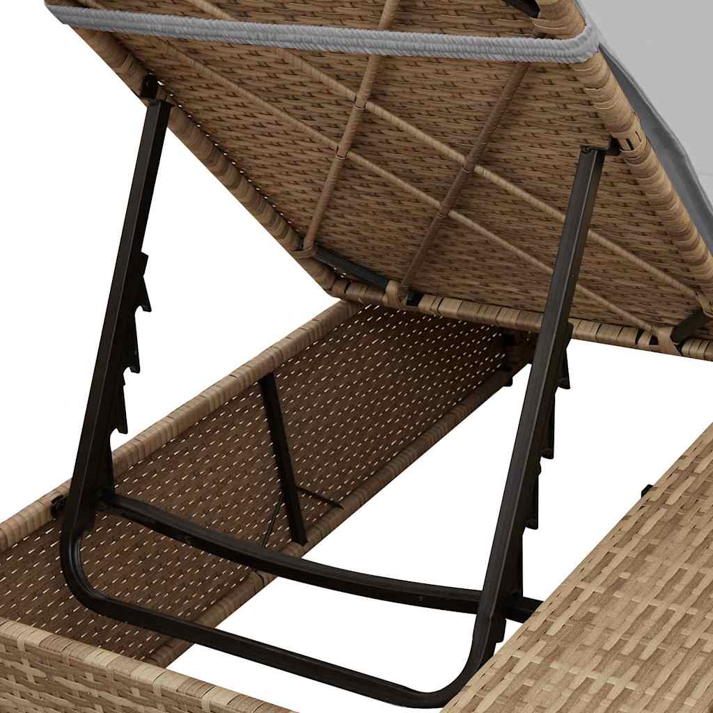 Lettino doppi con Tetto Beige 205 x 129 x 200 cm Rattan PE