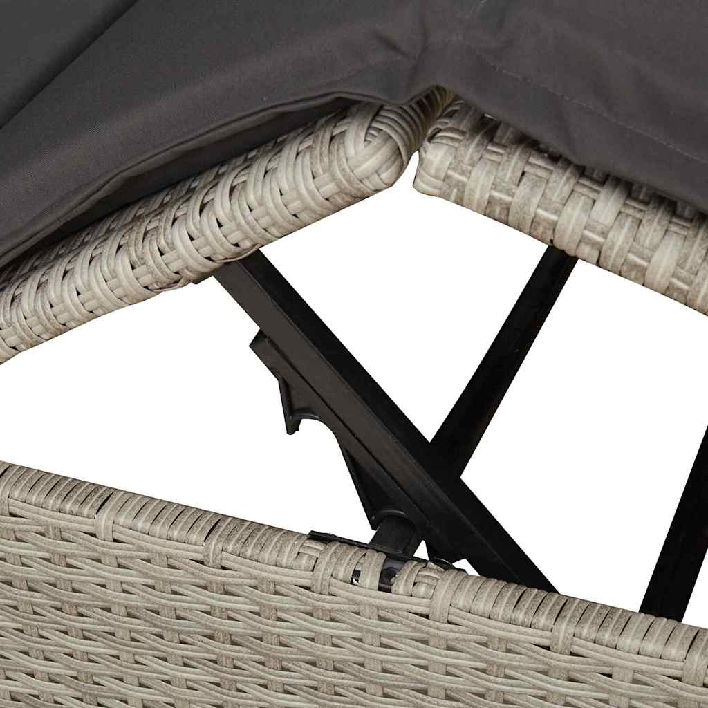 Lettino doppi con Tetto Grigio chiaro 205 x 129 x 200 cm