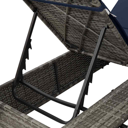 Lettino doppi con Tetto Grigio 205 x 129 x 200 cm Rattan PE