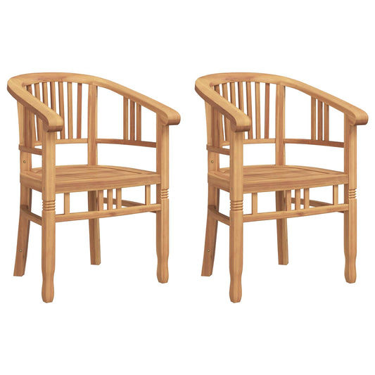 Sedia 2 pcs Marrone 63 x 58 x 89 cm Legno di teak solido