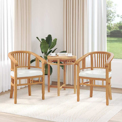 Sedia 2 pcs Marrone 63 x 58 x 89 cm Legno di teak solido