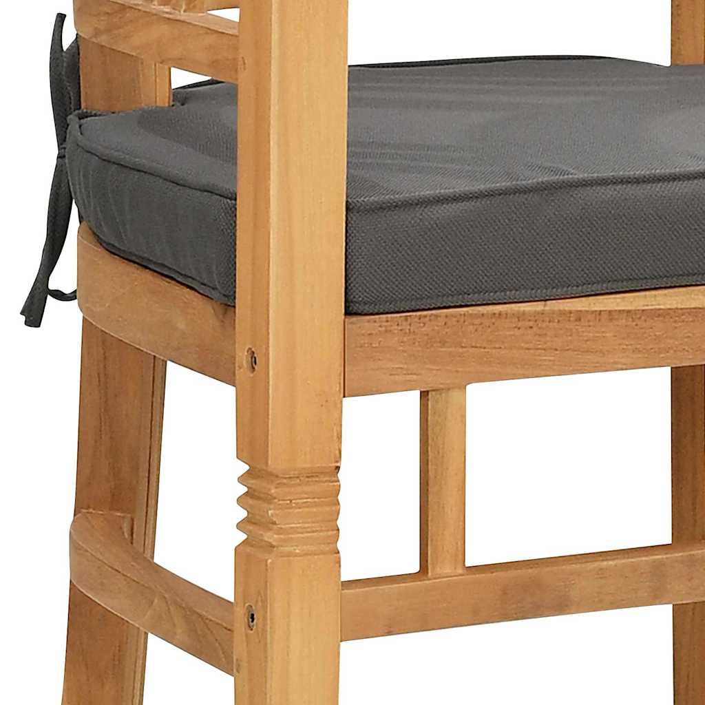 Sedia 2 pcs Marrone 63 x 58 x 89 cm Legno di teak solido