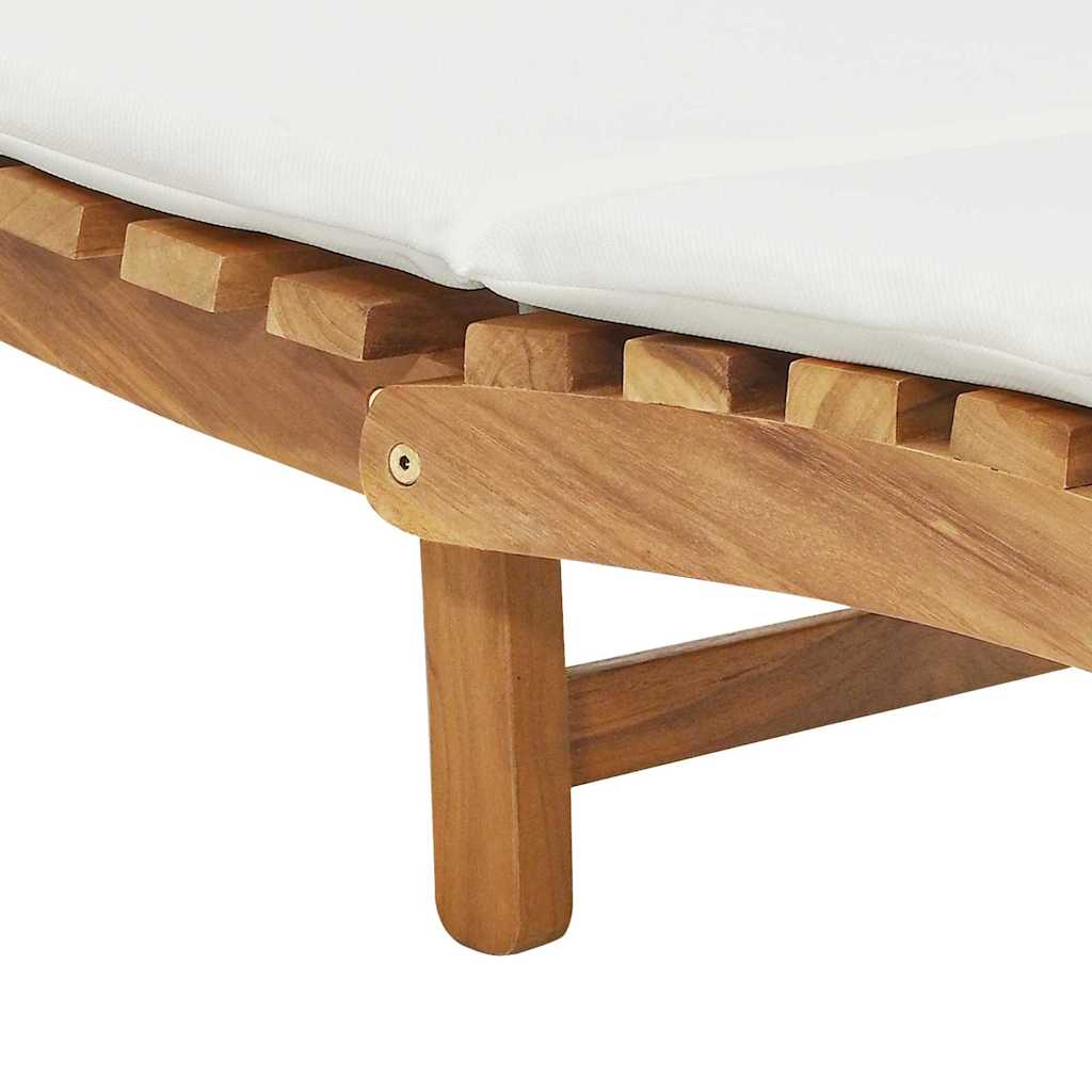 Lettino Marrone 185.5 x 55 x 58.5 cm Legno di teak solido