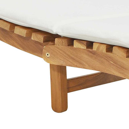 Lettino Marrone 185.5 x 55 x 58.5 cm Legno di teak solido