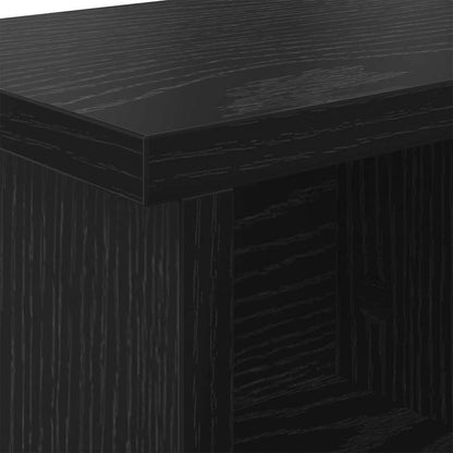 Appendiabiti a muro con lo scaffale Rovere nero 50 x 16 x 26 cm