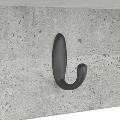 Appendiabiti a muro Grigio cemento 50 x 16 x 26 cm