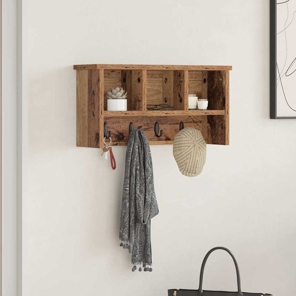 Appendiabiti a muro Legno vecchio 50 x 16 x 26 cm | homemem39