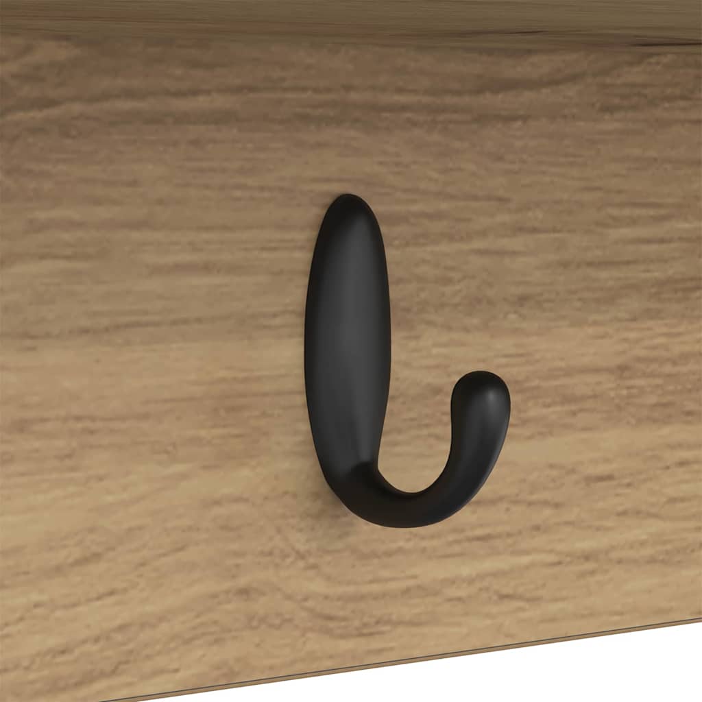 Appendiabiti a muro A parete Rovere artigianale 50 x 16 x 26 cm | homemem39