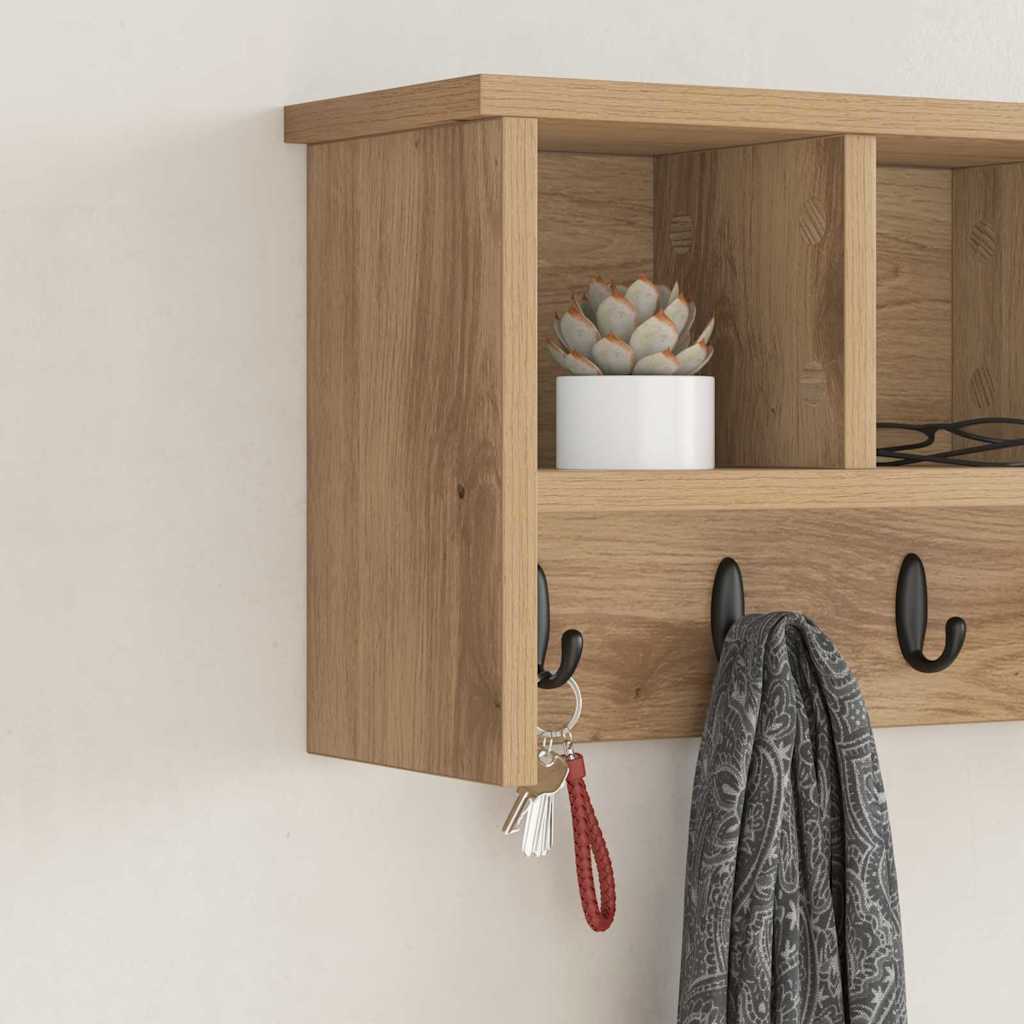 Appendiabiti a muro A parete Rovere artigianale 50 x 16 x 26 cm | homemem39