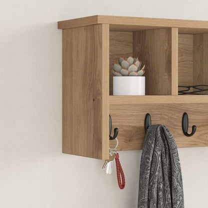 Appendiabiti a muro A parete Rovere artigianale 50 x 16 x 26 cm | homemem39