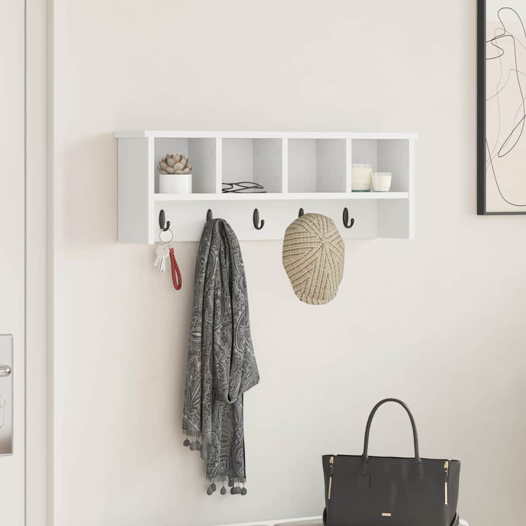 Appendiabiti a muro Bianco 75 x 16 x 26 cm Legno multistrato