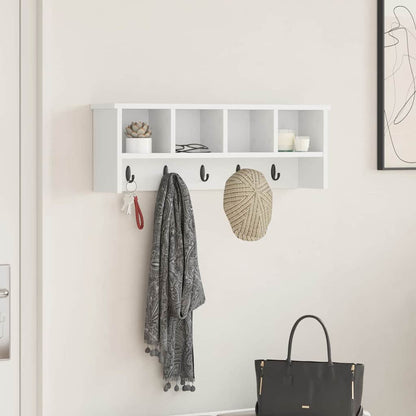 Appendiabiti a muro Bianco 75 x 16 x 26 cm Legno multistrato