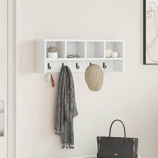 Appendiabiti a muro Bianco 75 x 16 x 26 cm Legno multistrato
