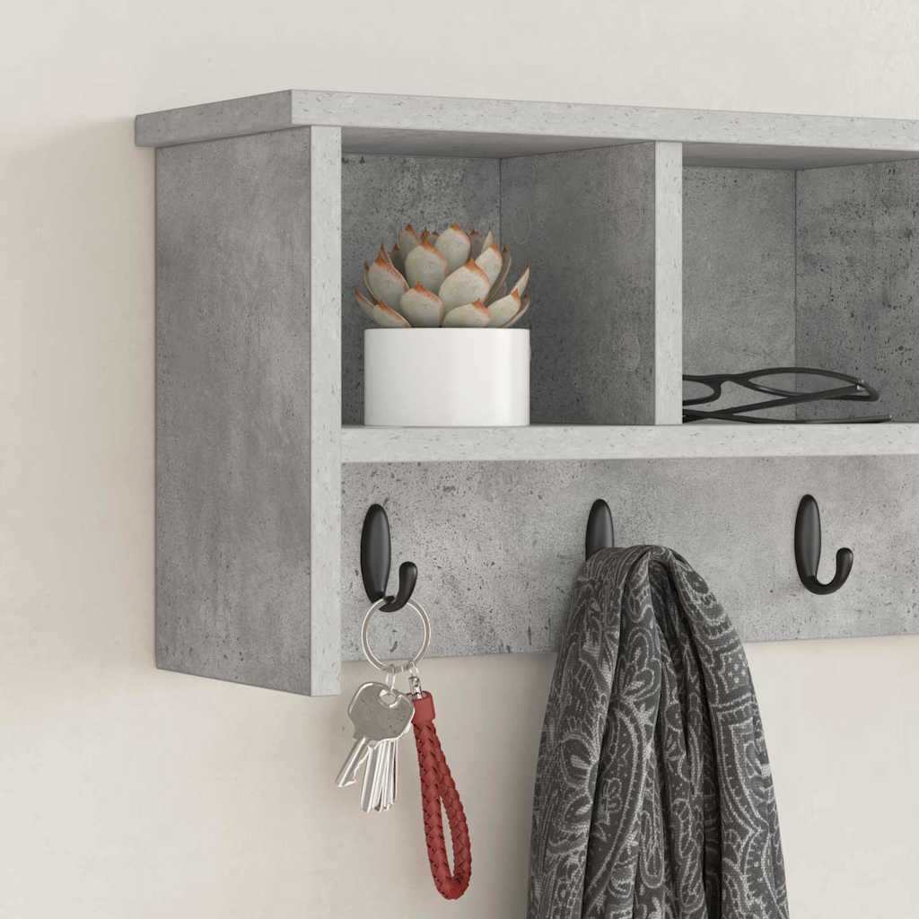 Appendiabiti a muro Grigio cemento 75 x 16 x 26 cm | homemem39