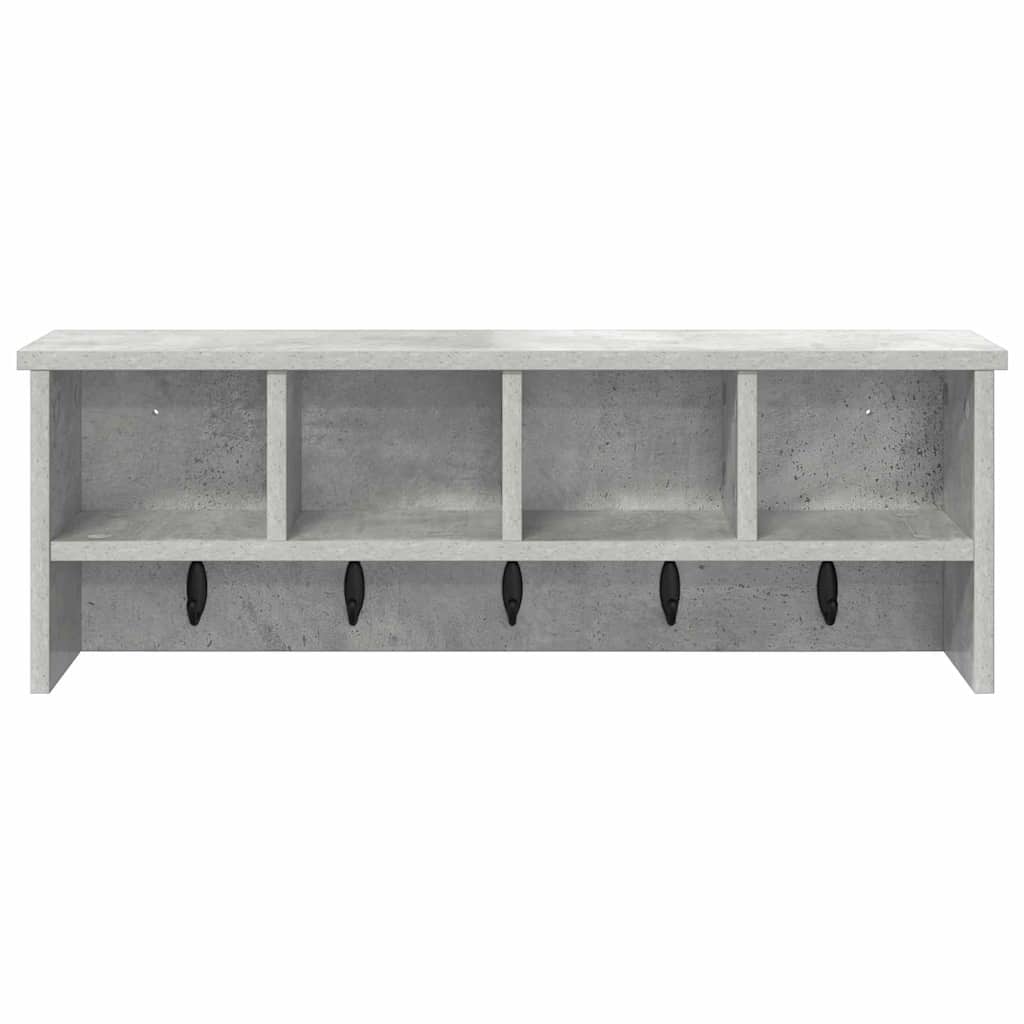 Appendiabiti a muro Grigio cemento 75 x 16 x 26 cm | homemem39