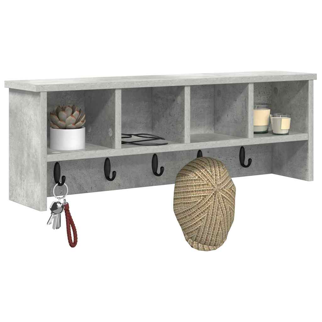 Appendiabiti a muro Grigio cemento 75 x 16 x 26 cm | homemem39