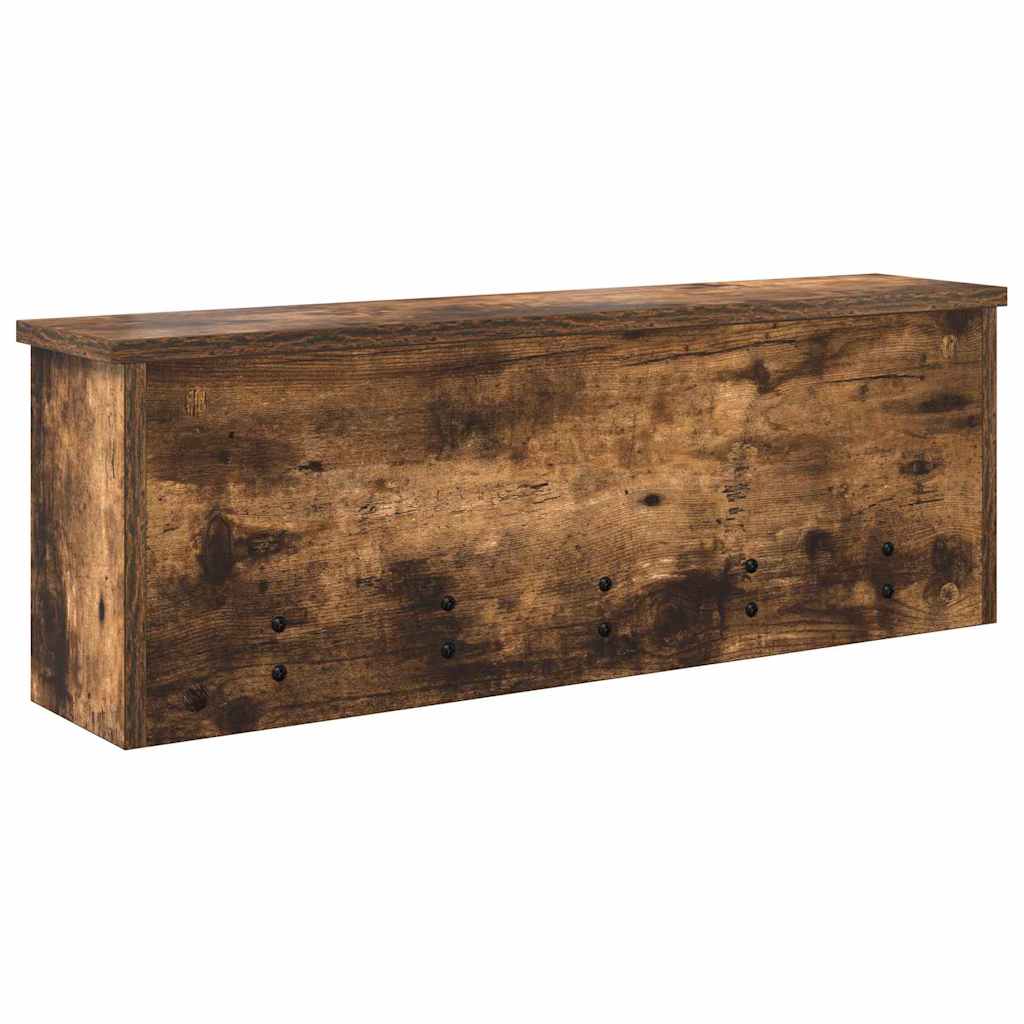 Appendiabiti a muro con lo scaffale Rovere fumé 75 x 16 x 26 cm | homemem39