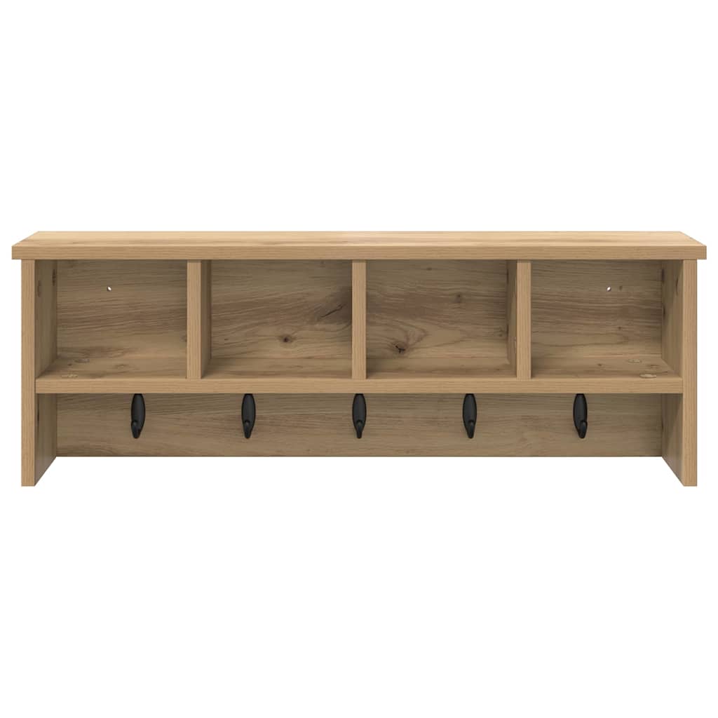 Appendiabiti a muro A parete Rovere artigianale 75 x 16 x 26 cm | homemem39