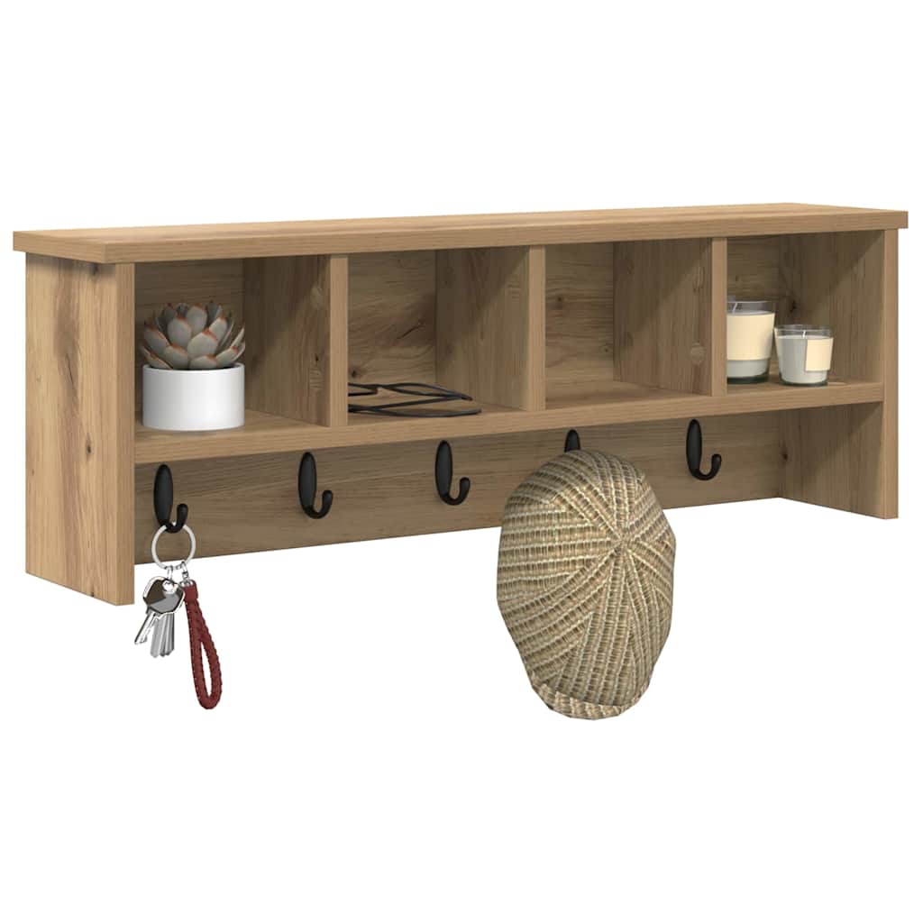 Appendiabiti a muro A parete Rovere artigianale 75 x 16 x 26 cm | homemem39