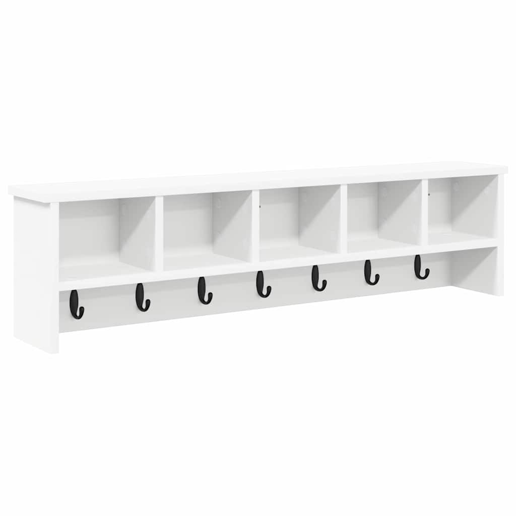 Appendiabiti a muro Bianco 100 x 16 x 26 cm Legno multistrato | homemem39