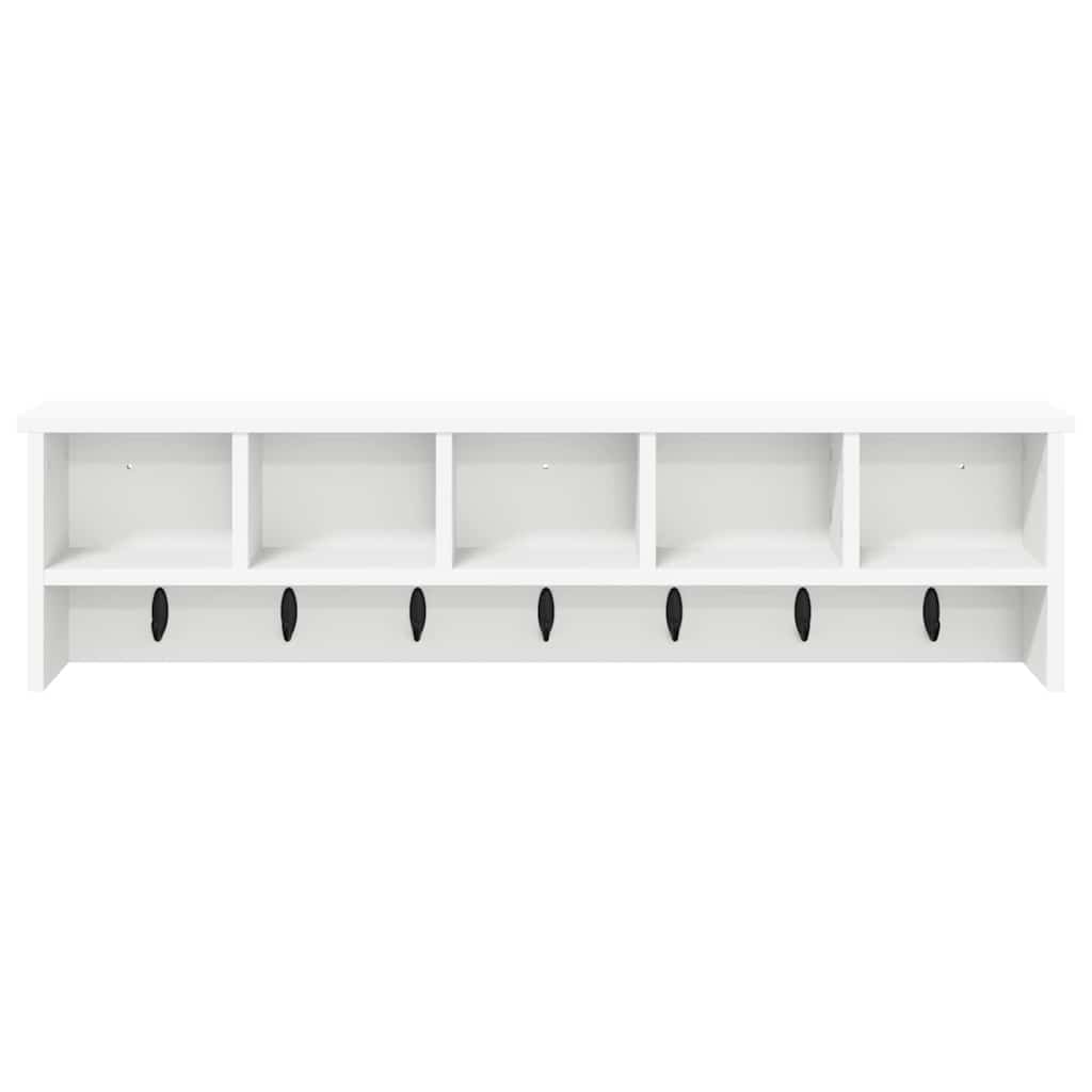 Appendiabiti a muro Bianco 100 x 16 x 26 cm Legno multistrato | homemem39