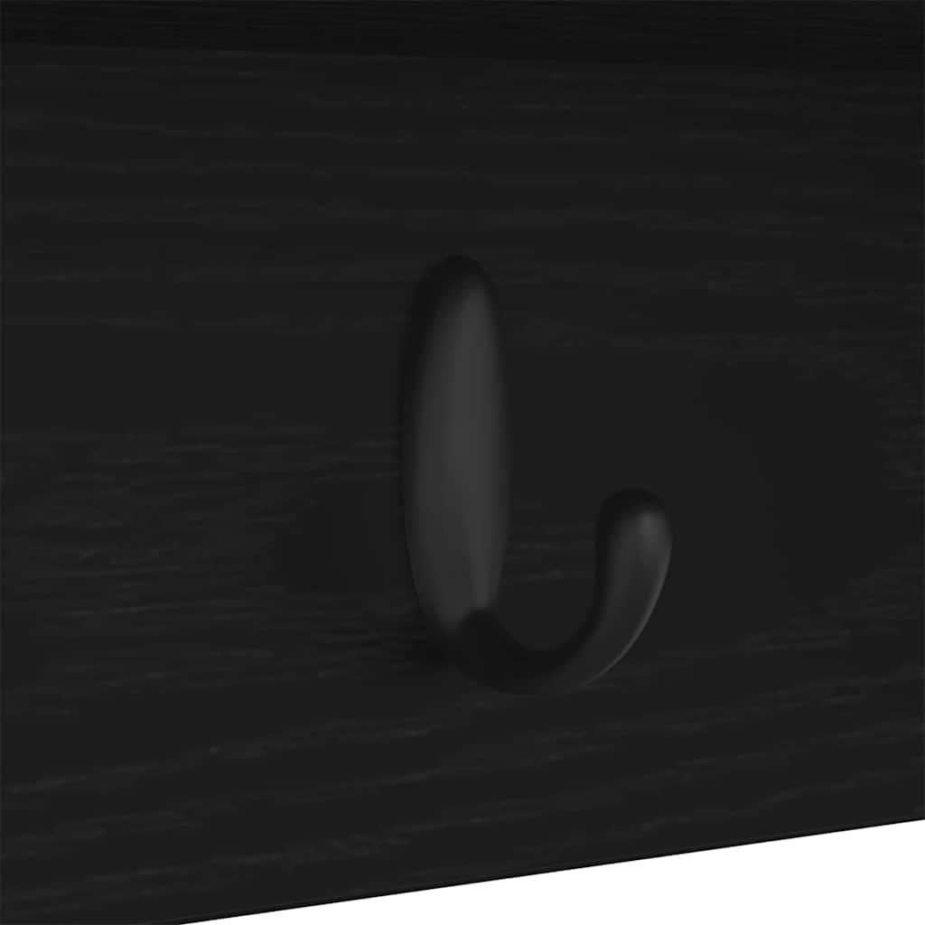 Appendiabiti a muro Rovere Nero 100 x 16 x 26 cm | homemem39